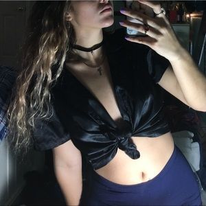 Silk Button Up Blouse